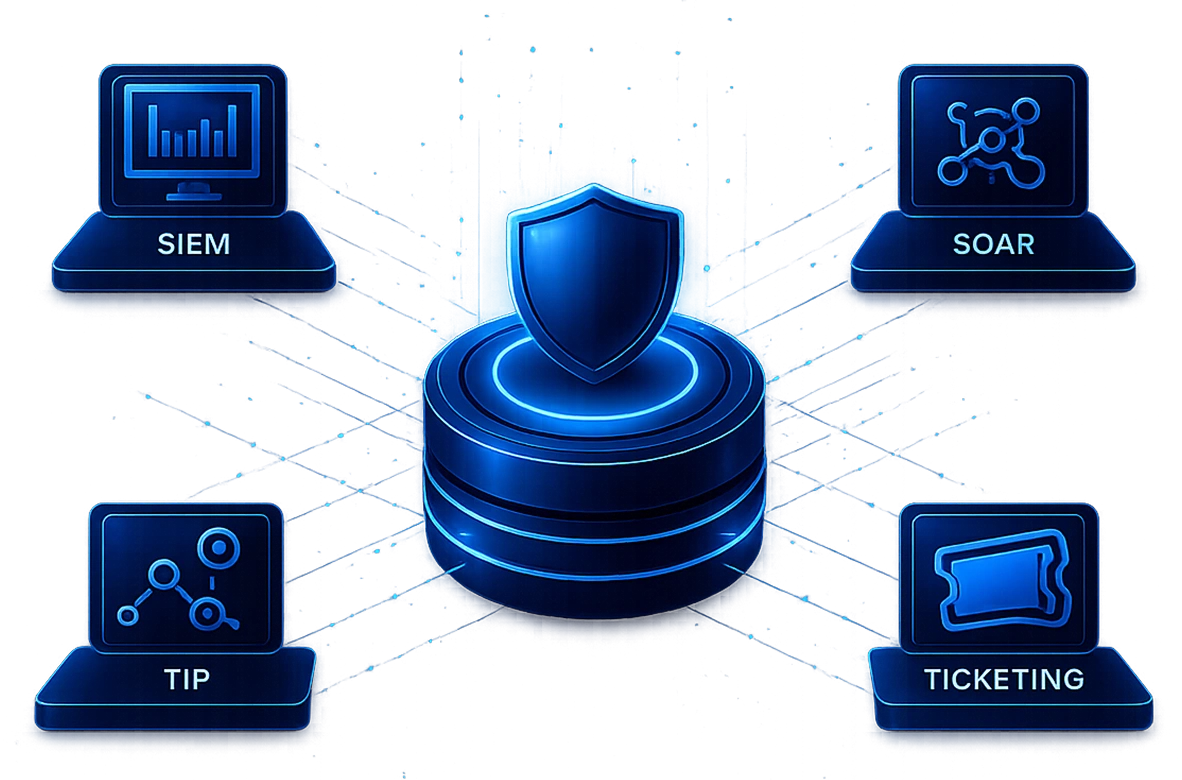 SIEM, SOAR, TIP and ticketing integration workflows