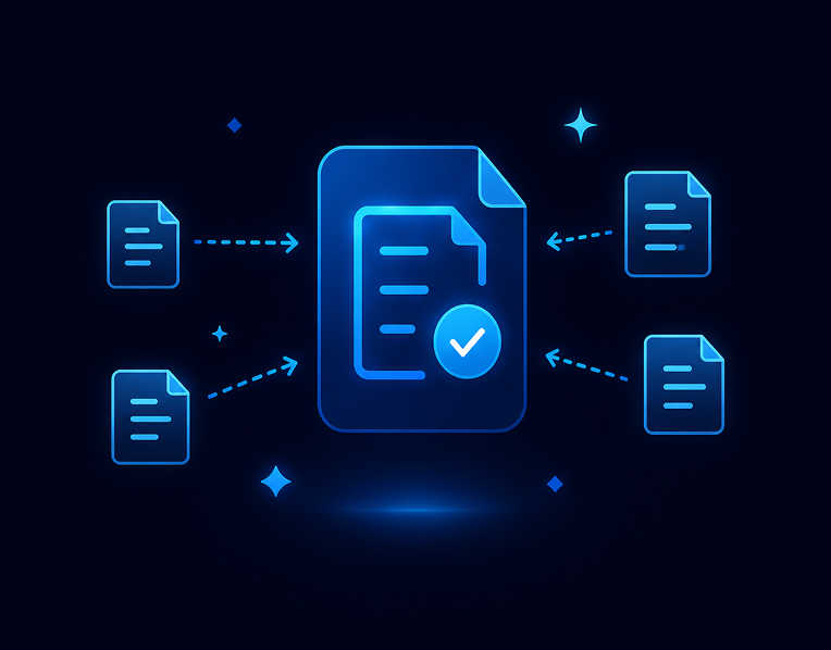 Vendor documents merging into one automated assessment