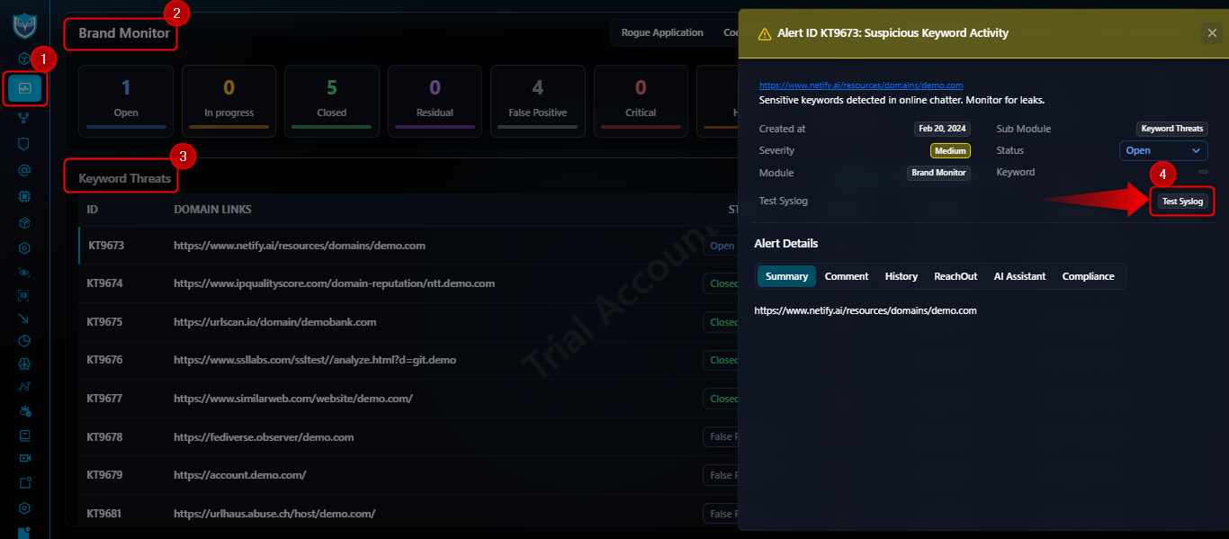 Keyword Threats screenshot