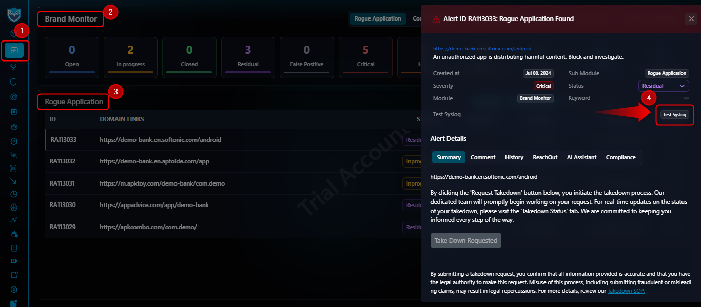 Rogue Application screenshot